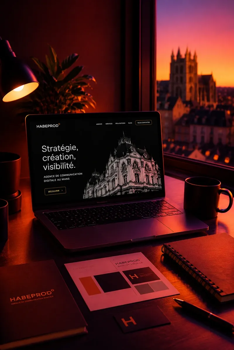Bureau agence de communication digitale Habeprod Le Mans - Équipe et espace de travail